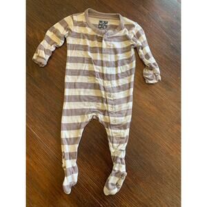 Kickee Pants bamboo stripe footie